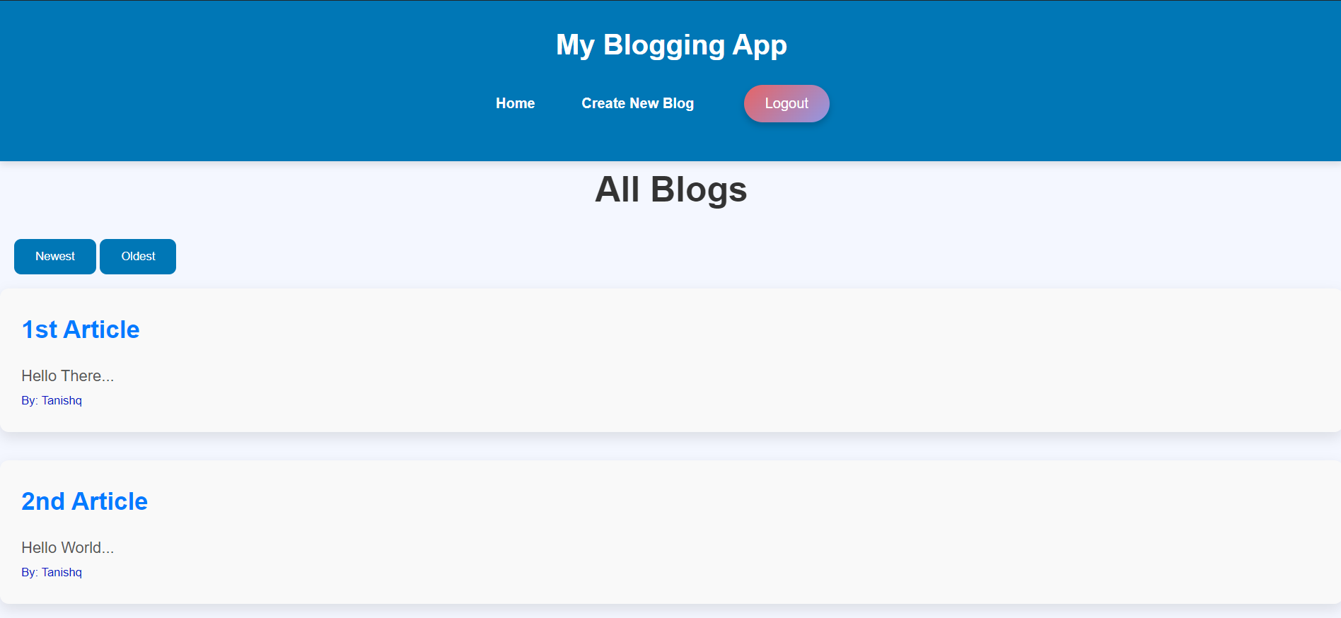 Blogging App